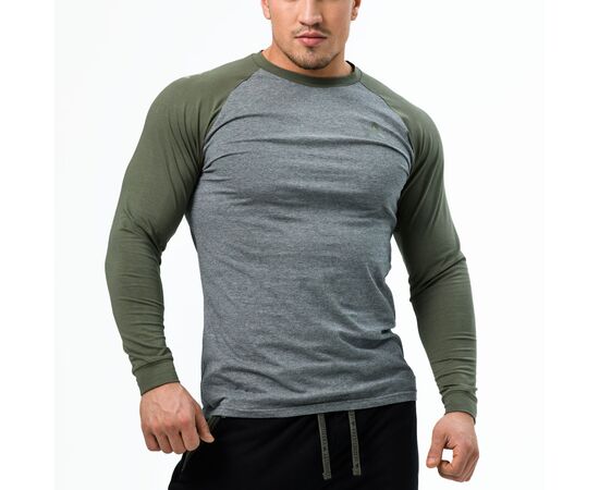 TEE LONGSLEEVE ANTHRACITE/GREEN - Sport clothes στο e-orthoshop