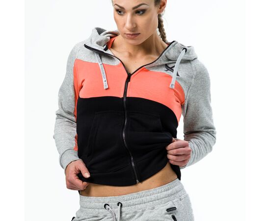 HOODIE BLACK/CORAL WOMAN -  στο e-orthoshop